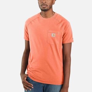 Carhartt Force Relaxed Fit Pocket T-Shirt – Coral Orange, Size Small #31